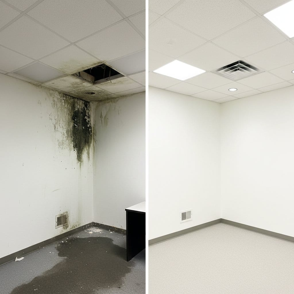 Bathroom & Kitchen Mold Removal restoration — commercial office space of commercial property in Ridgewood, NJ