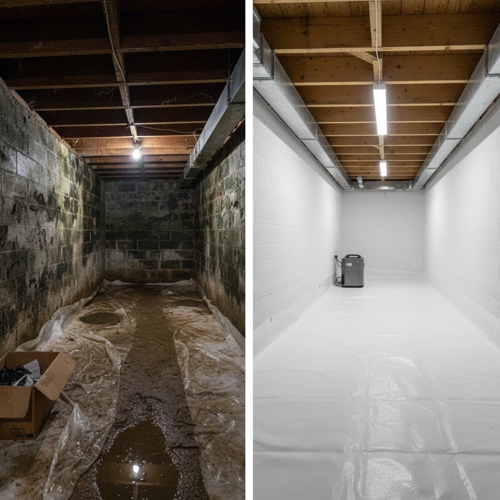 Post-Remediation Cleaning & Clearance restoration β crawl space of bungalow in Ridgewood, NJ